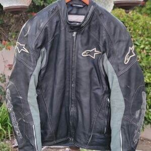 Vtg Alpinestars Padded Protective Motorcycle Leather Jacket